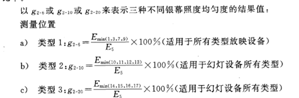 室內(nèi)放映幻燈、投影放映設(shè)備銀幕照度的測(cè)定方法3